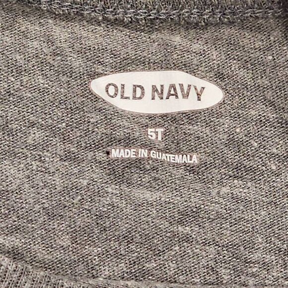 Boy’s “Old Navy” Logo Gray Short Sleeve T-Shirt - Picture 5 of 6